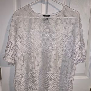 Crochet/Mesh Floral Top